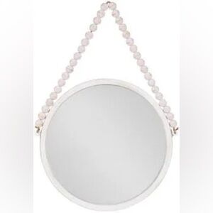 Beaded Wood Wall Mirror